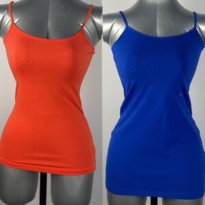 2 Bundle lot 2 casual comfy spaghetti strap cami tank tops size medium comfort